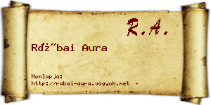 Rábai Aura névjegykártya